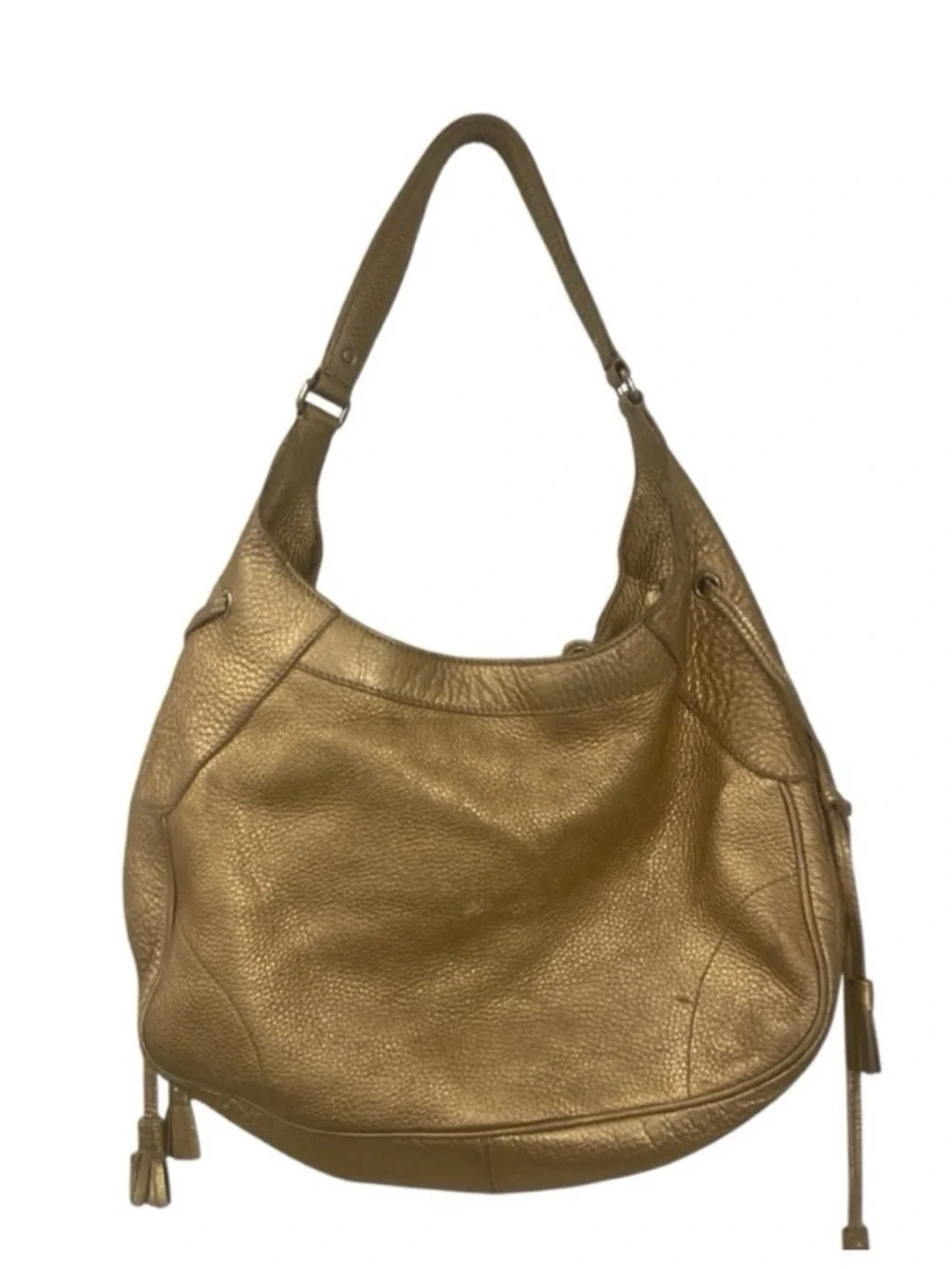 Car Shoe Pebbled Leather Gold Tone Hobo Shoulder Bag Handbag Purse Y2k Style